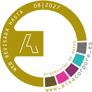 Sello de cumplimiento LOPD y RGPD — Aixa Corpore, web revisada hasta agosto de 2027